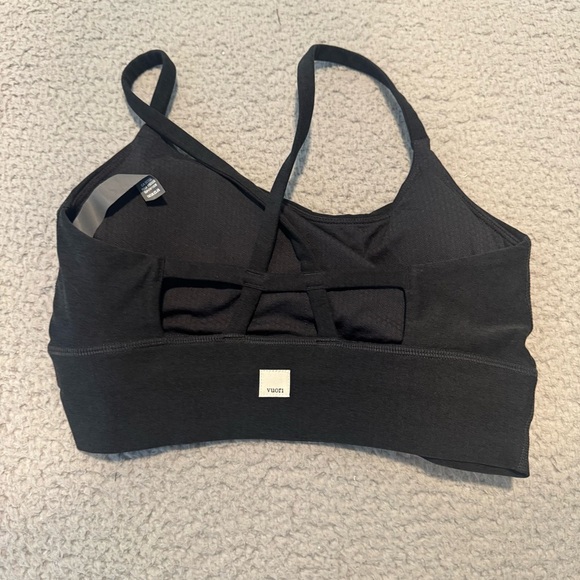 Vuori womens black long line elevation strappy sports bra size Small VW1008 - Picture 6 of 11